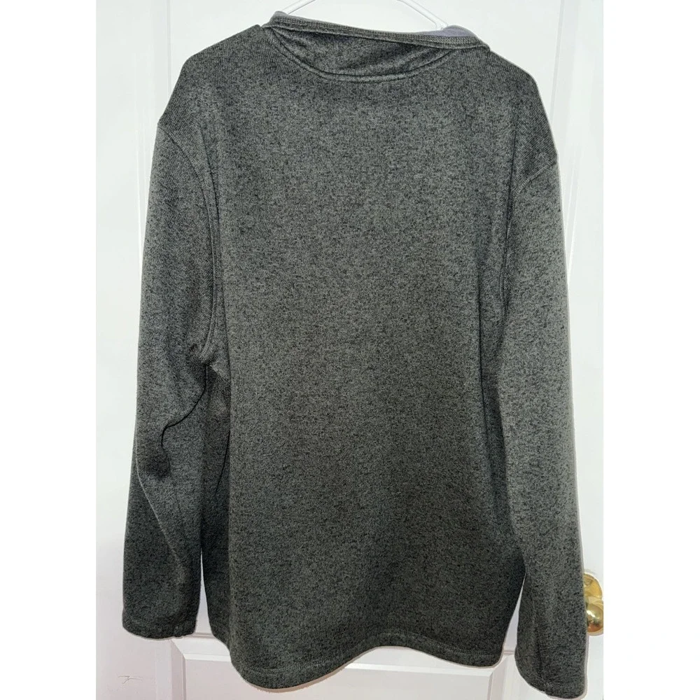 Men's Eddie Bauer Hunter Green Fleece 1/4 Zip‎ Pullover Size: XXL EUC